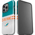 NFL Miami Dolphins White Striped iPhone 15 Pro Impact Case